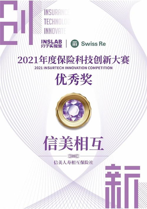 信美相互人壽榮獲2021年度保險(xiǎn)科技創(chuàng)新大賽優(yōu)秀獎(jiǎng) 科技中介服務(wù)引領(lǐng)行業(yè)變革